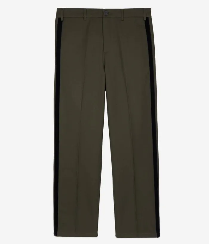 Men Khaki Wool Blend Wideleg Trousers THE KOOPLES Pants and Shorts