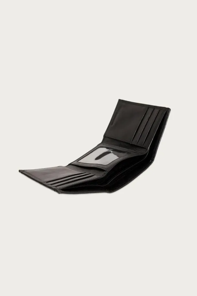Men Lucky Brand Bags and Wallets Smooth Leather Trifold Wallet Black