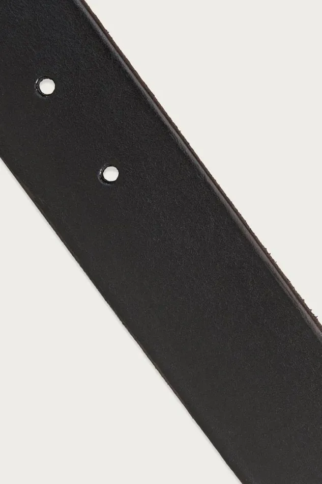 Men Lucky Brand Belts Leather Jean Belt With Roller Buckle And Rivets Black
