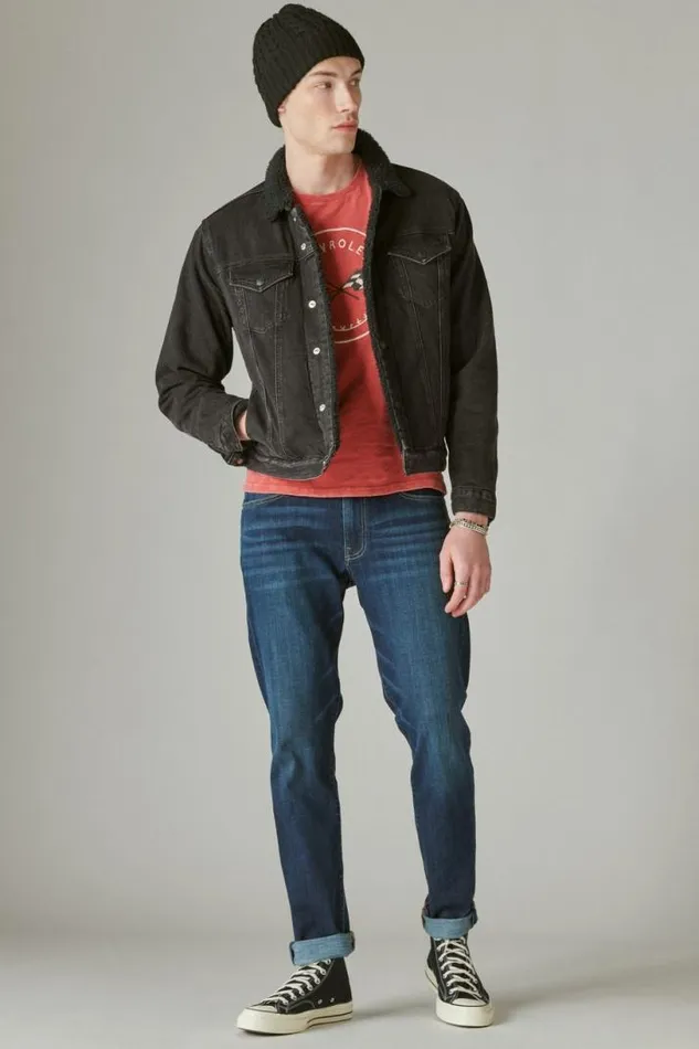 Men Lucky Brand Jeans 412 Athletic Slim Coolmax Jean Seneca