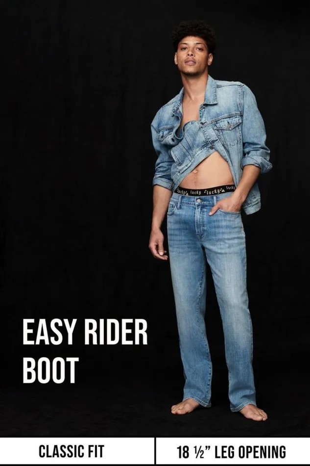 Men Lucky Brand Jeans Easy Rider Bootcut Coolmax Stretch Jean Brigden