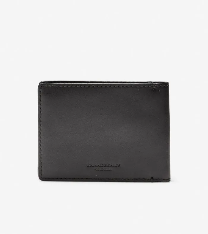 Men Men039s GRANDSERIES Leather Bifold With Removable Pass Case Black Cole Haan Wallets and Card Cases