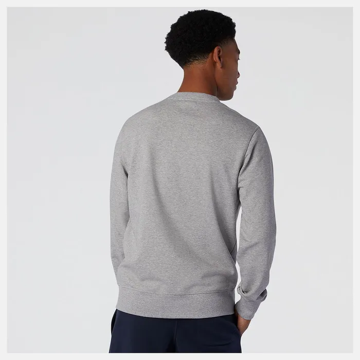 Men NB Essentials Stacked Logo Crew Athletic Grey New Balance Hoodies and Sweatshirts Men NB Essentials Stacked Logo Crew Athletic Grey New Balance Hoodies and Sweatshirts