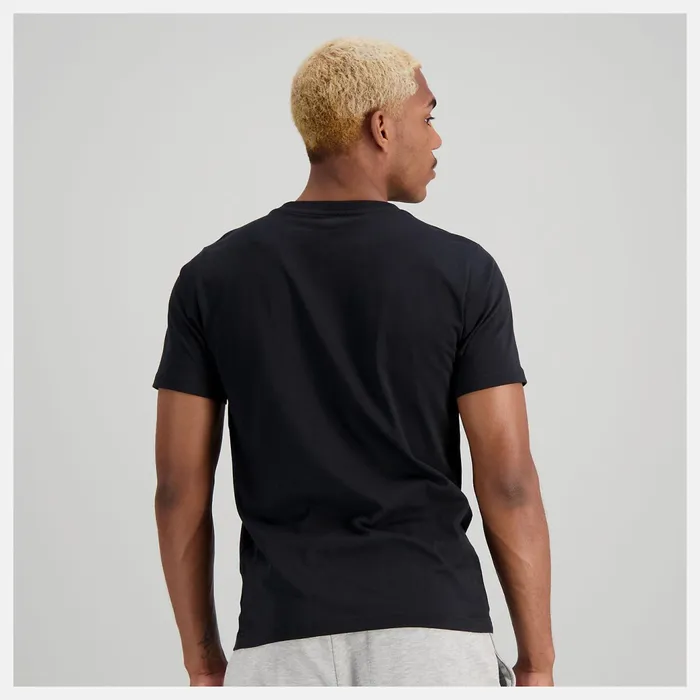 Men NB Essentials Stacked Logo Tee Black New Balance Shirts Men NB Essentials Stacked Logo Tee Black New Balance Shirts