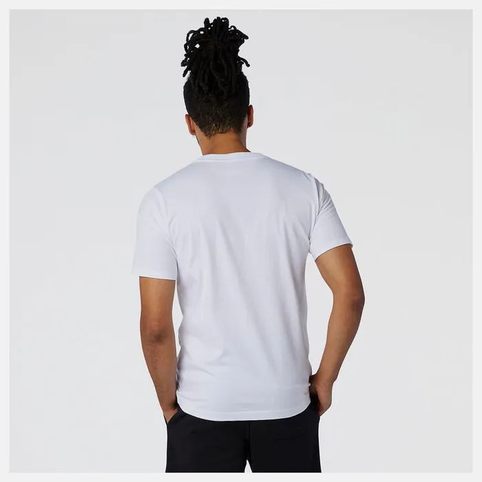 Men NB Essentials Stacked Logo Tee White New Balance Shirts Men NB Essentials Stacked Logo Tee White New Balance Shirts