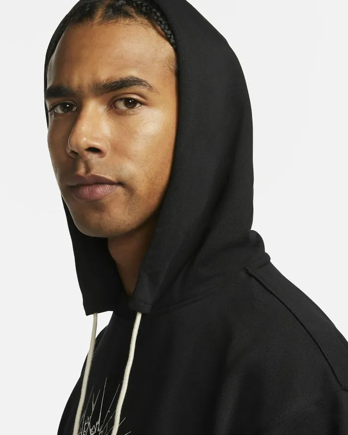 Men Nike Hoodies And Sweatshirts DriFIT Standard Issue Blackwhite
