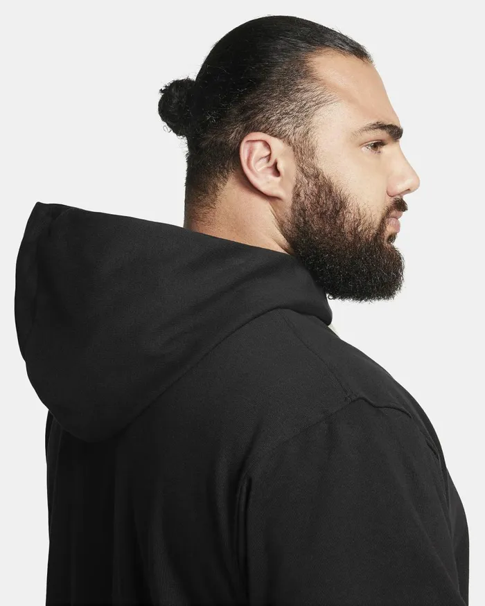 Men Nike Hoodies And Sweatshirts DriFIT Standard Issue Blackwhite