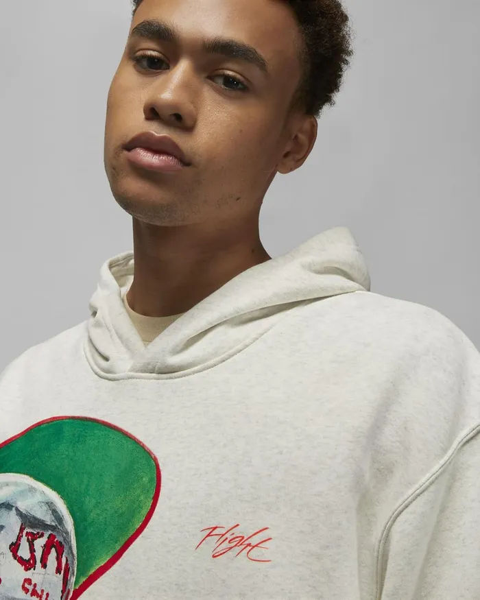 Men Nike Hoodies And Sweatshirts Jordan Artist Series By Jacob Rochester Oatmeal Heathersailuniversity Red