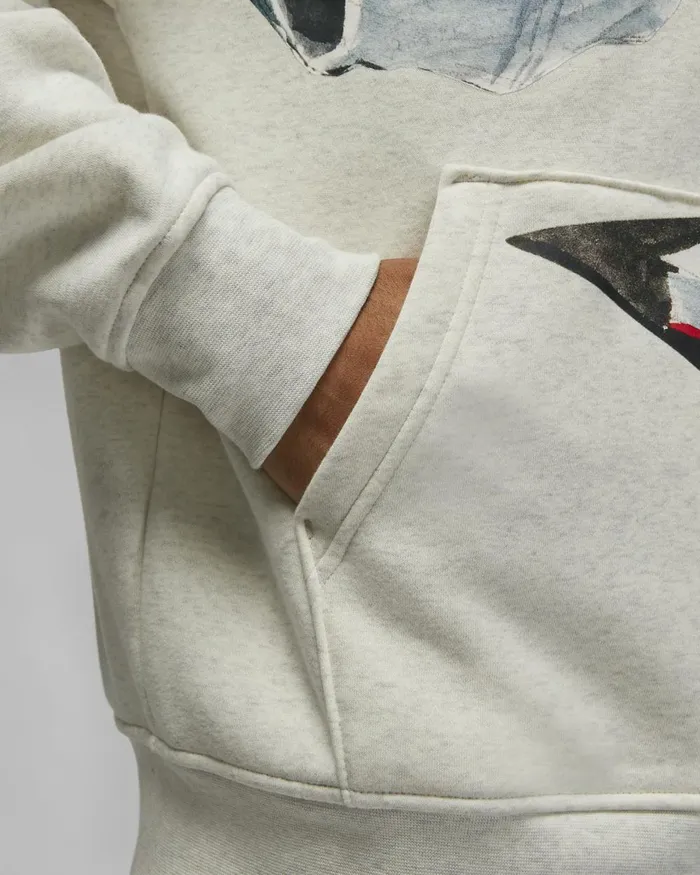 Men Nike Hoodies And Sweatshirts Jordan Artist Series By Jacob Rochester Oatmeal Heathersailuniversity Red