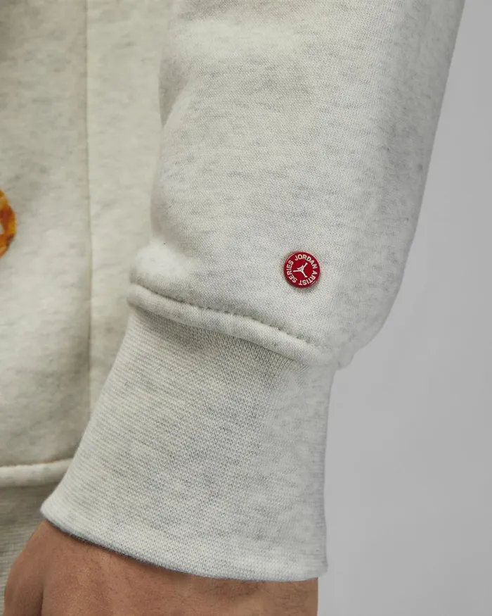 Men Nike Hoodies And Sweatshirts Jordan Artist Series By Jacob Rochester Oatmeal Heathersailuniversity Red