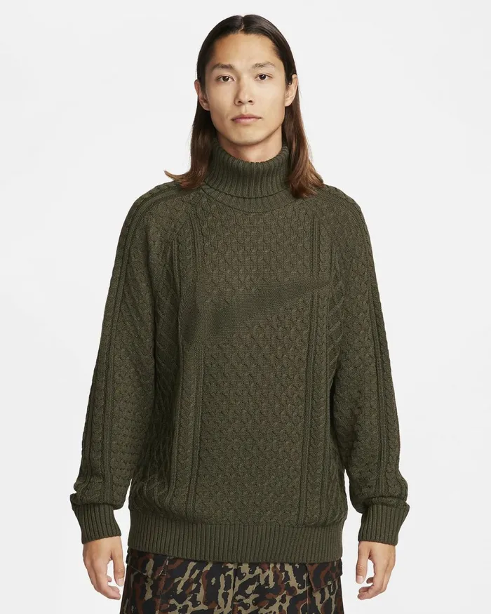 Men Nike Hoodies And Sweatshirts Life Cargo Khaki