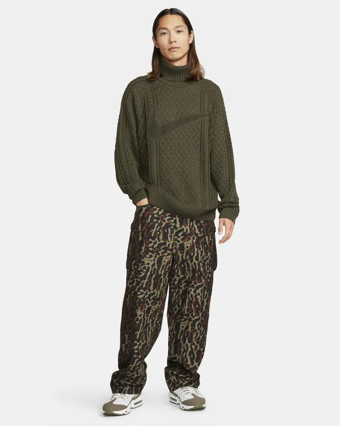Men Nike Hoodies And Sweatshirts Life Cargo Khaki