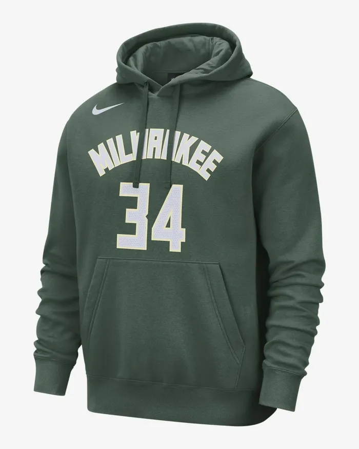 Men Nike Hoodies And Sweatshirts Milwaukee Bucks Club Fir