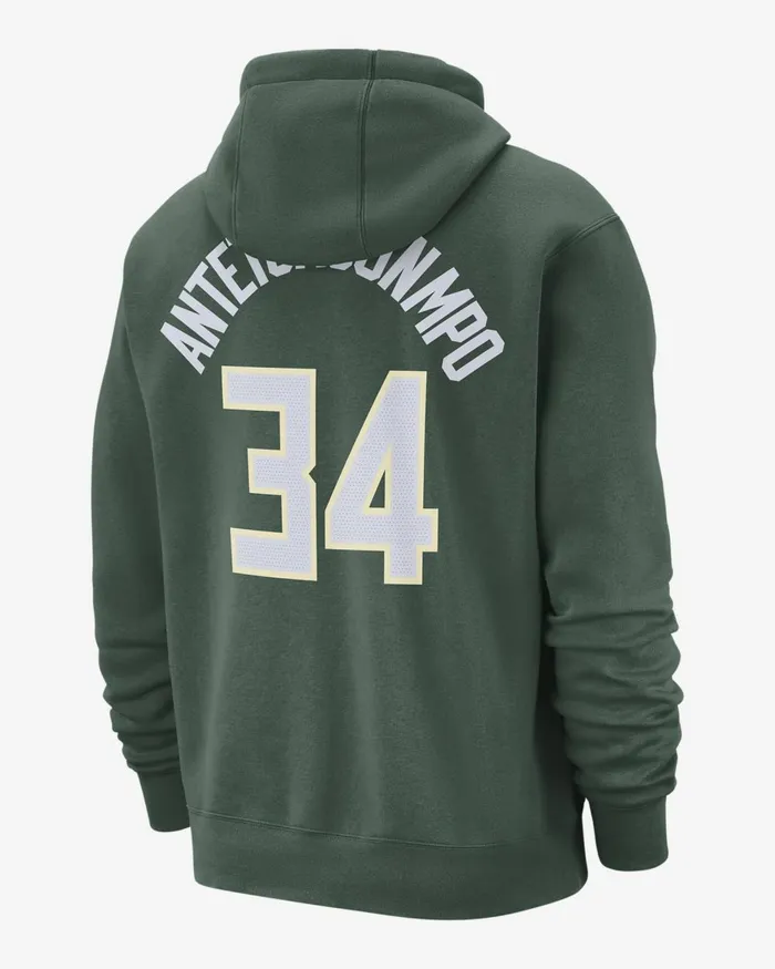 Men Nike Hoodies And Sweatshirts Milwaukee Bucks Club Fir