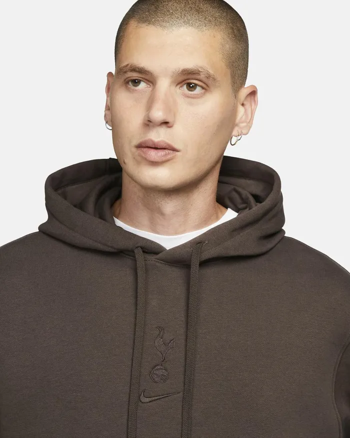Men Nike Hoodies And Sweatshirts Tottenham Hotspur Club Third Dark Chocolatedark Chocolate