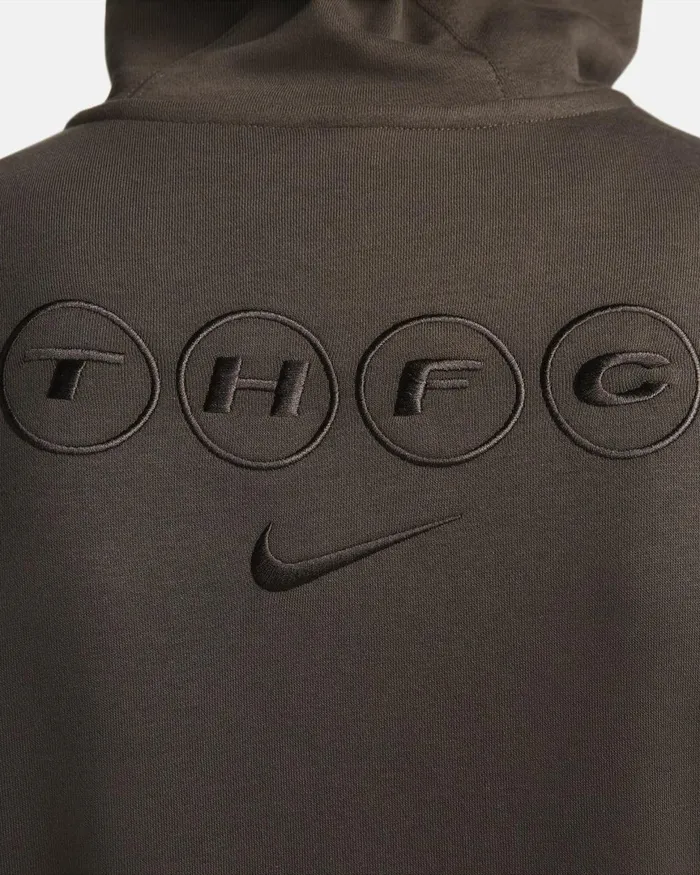 Men Nike Hoodies And Sweatshirts Tottenham Hotspur Club Third Dark Chocolatedark Chocolate