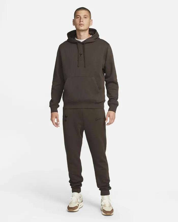 Men Nike Hoodies And Sweatshirts Tottenham Hotspur Club Third Dark Chocolatedark Chocolate