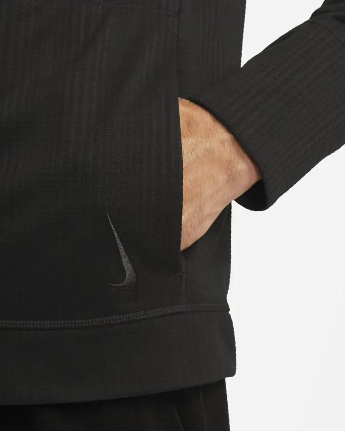 Men Nike Hoodies And Sweatshirts Yoga DriFIT Blackblack