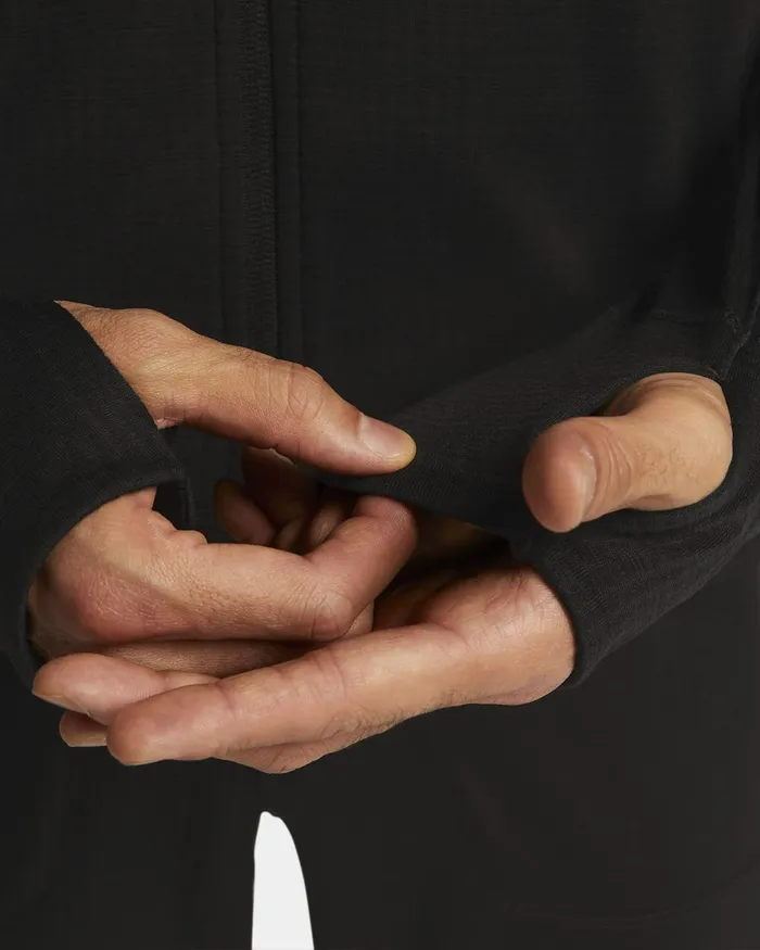 Men Nike Hoodies And Sweatshirts Yoga DriFIT Blackblack