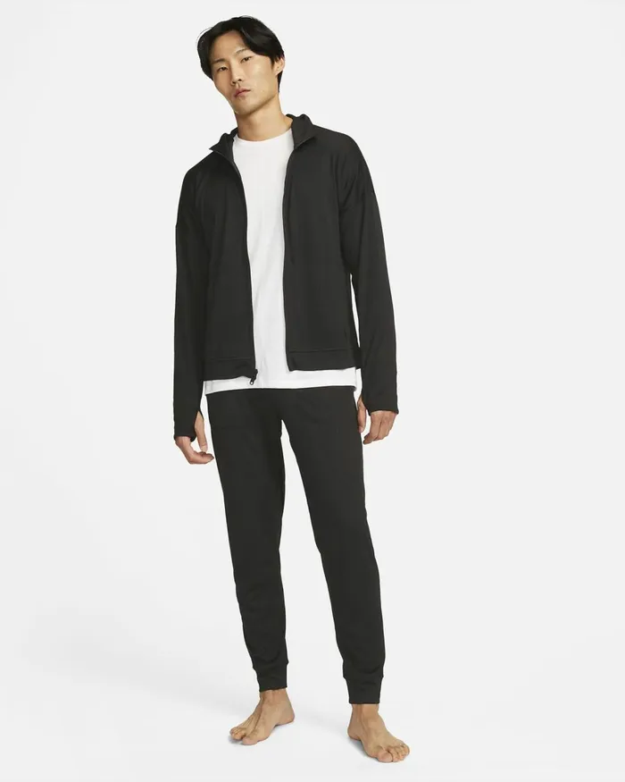Men Nike Hoodies And Sweatshirts Yoga DriFIT Blackblack