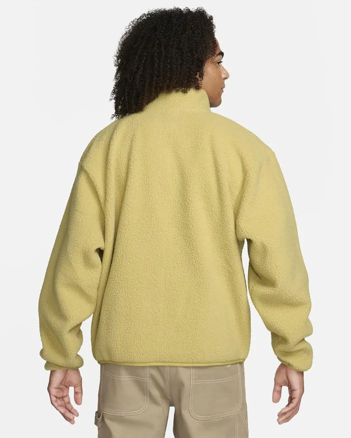 Men Nike Jackets Club Fleece Buff Goldblack