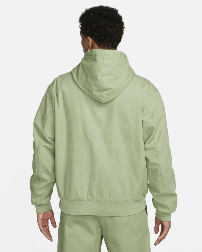 Men Nike Jackets Life Oil Greengold Suedewhite