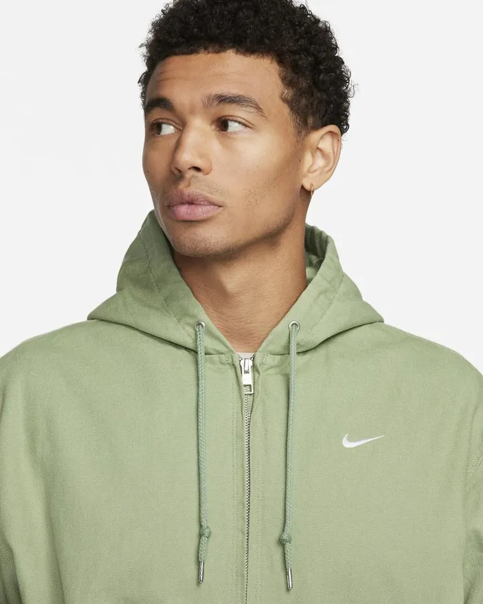 Men Nike Jackets Life Oil Greengold Suedewhite