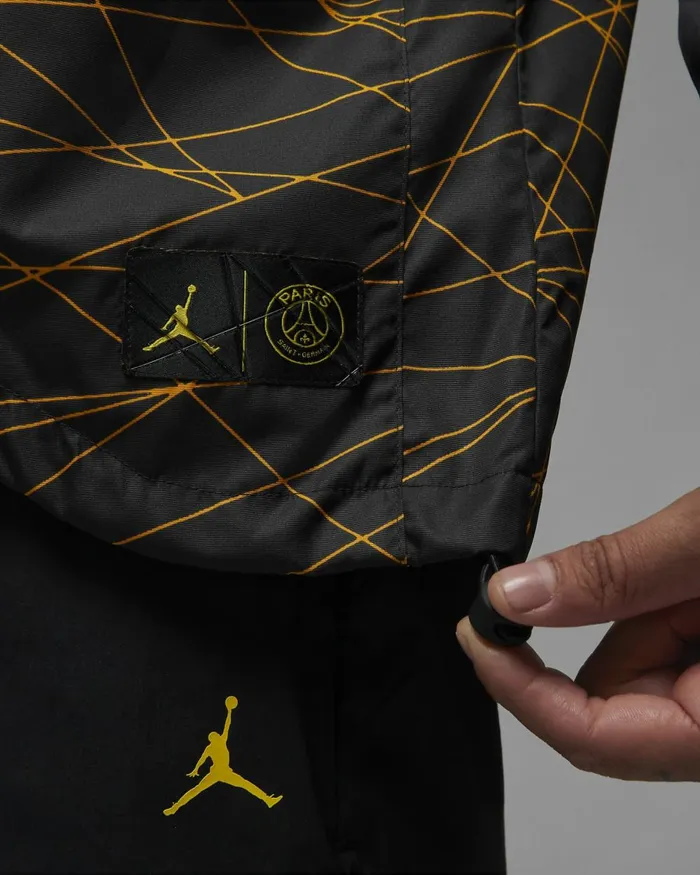 Men Nike Jackets Paris SaintGermain Blacktour Yellow