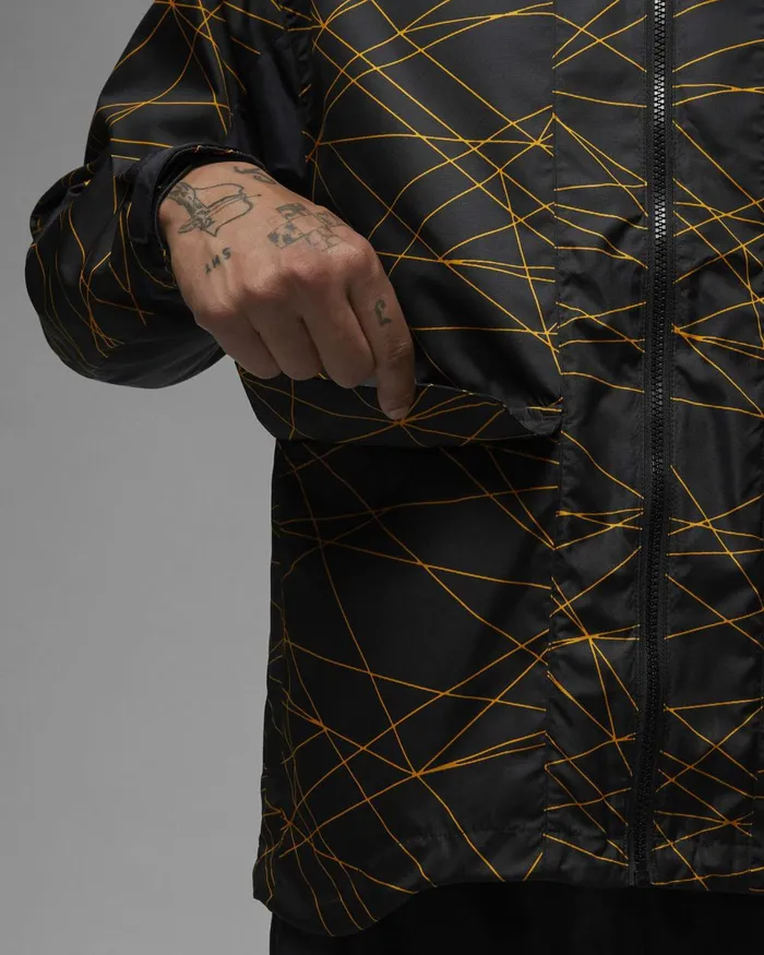 Men Nike Jackets Paris SaintGermain Blacktour Yellow