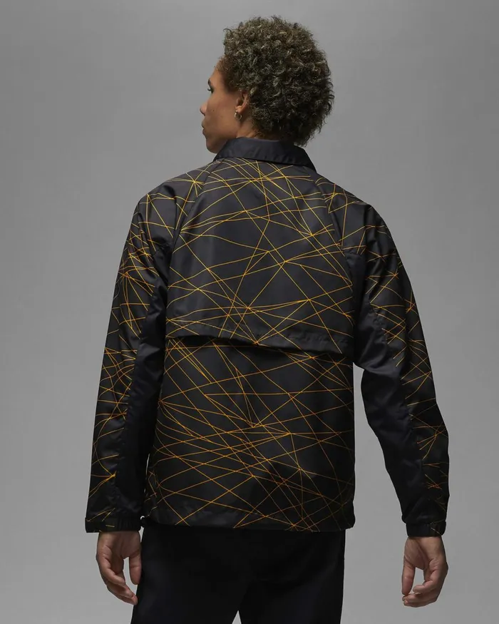 Men Nike Jackets Paris SaintGermain Blacktour Yellow