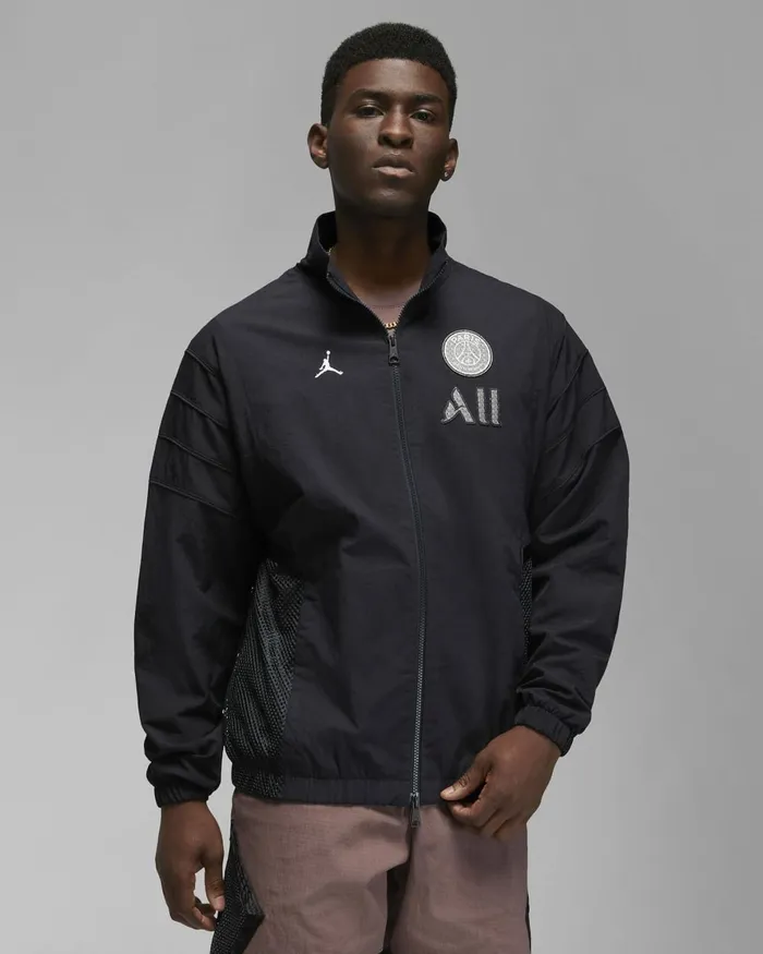 Men Nike Jackets Paris SaintGermain Blackwhite