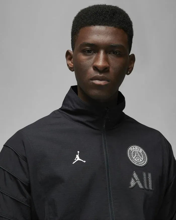 Men Nike Jackets Paris SaintGermain Blackwhite