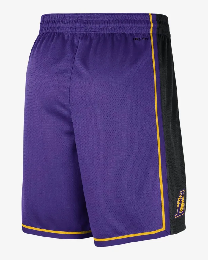 Men Nike Shorts Los Angeles Lakers Statement Edition Field Purpleamarillo