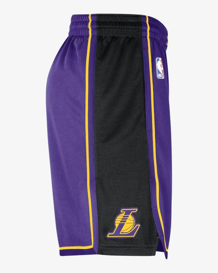 Men Nike Shorts Los Angeles Lakers Statement Edition Field Purpleamarillo