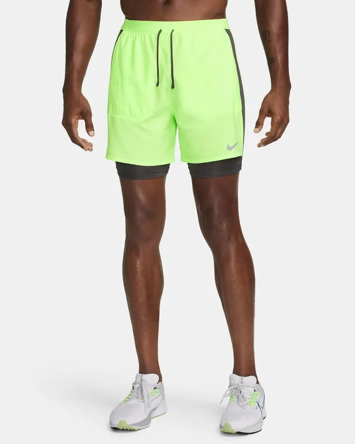 Men Nike Shorts Stride Lime Blastmedium Ashmedium Ash