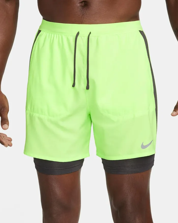 Men Nike Shorts Stride Lime Blastmedium Ashmedium Ash