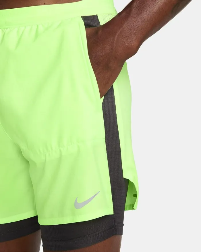 Men Nike Shorts Stride Lime Blastmedium Ashmedium Ash