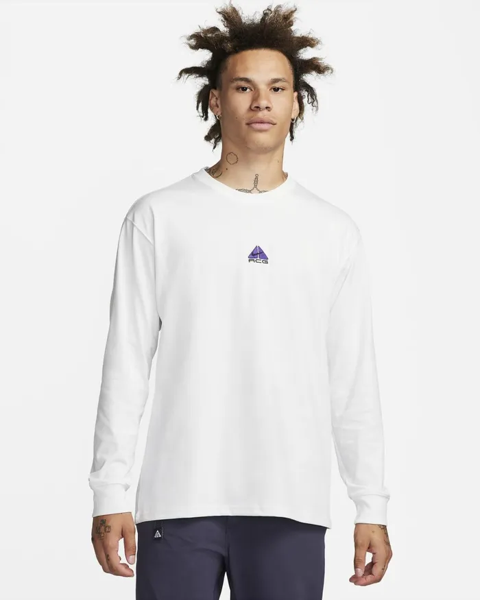 Men Nike Tops And TShirts ACG 039Lungs039 Summit Whiteblack