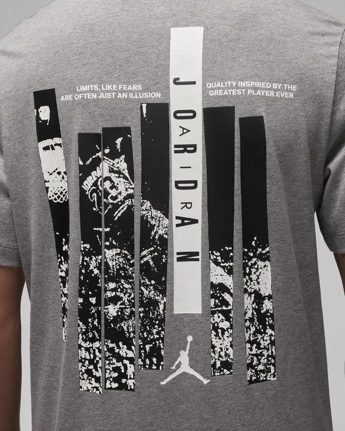 Men Nike Tops And TShirts Jordan Brand Carbon Heatherwhite