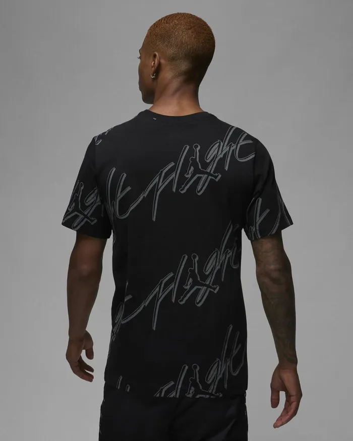 Men Nike Tops And TShirts Jordan Flight Essentials Blacksmoke Greywhite