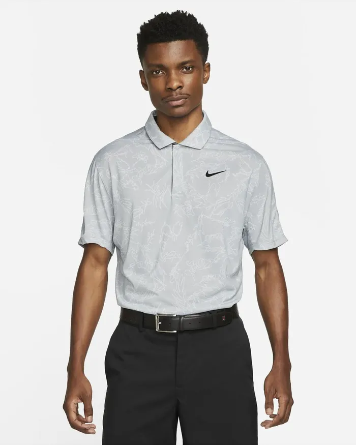 Men Nike Tops And TShirts Tiger Woods Light Smoke Greyblack