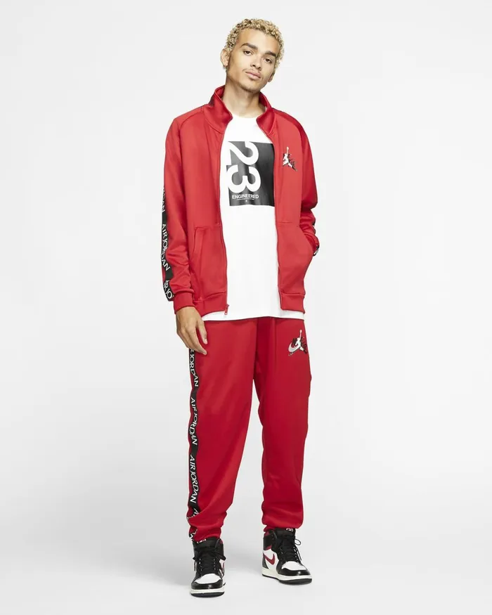 Men Nike Tracksuits Jordan Jumpman Classics Gym Redblackwhite