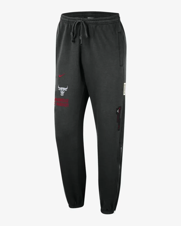 Men Nike Trousers And Tights Chicago Bulls Standard Issue 202324 City Edition Black