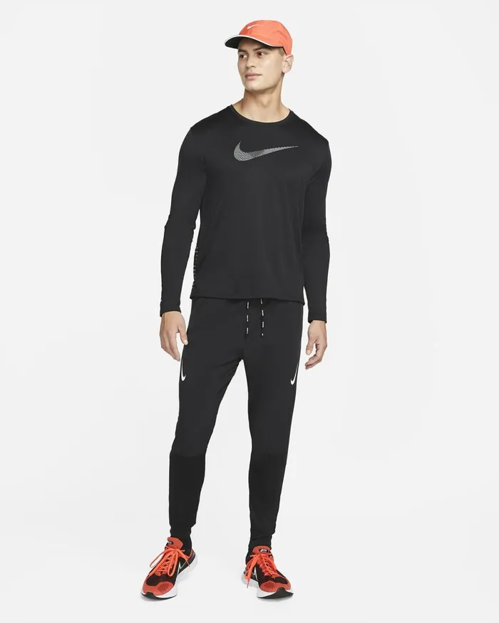 Men Nike Trousers And Tights DriFIT ADV AeroSwift Blackwhite