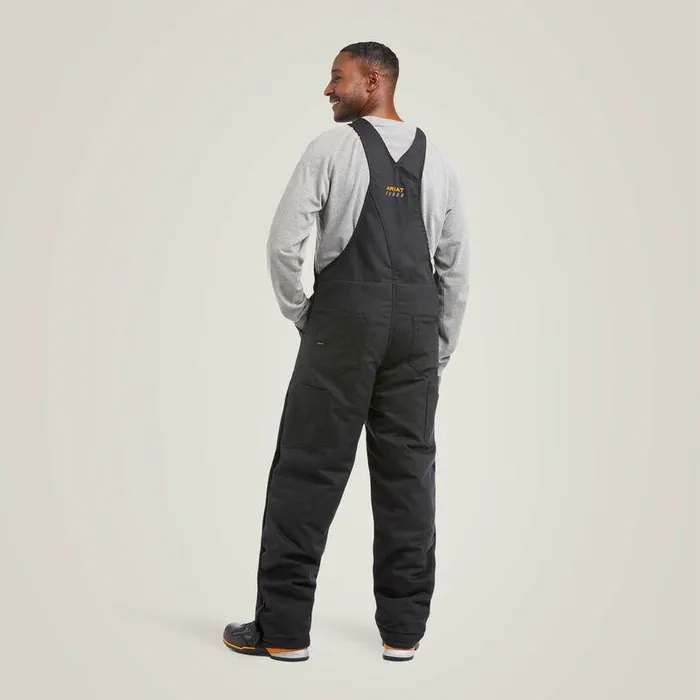 Men Pants and Shorts Ariat Rebar DuraCanvas Stretch Insulated Bib Black