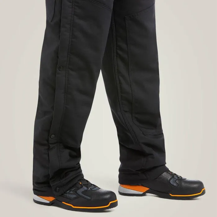Men Pants and Shorts Ariat Rebar DuraCanvas Stretch Insulated Bib Black