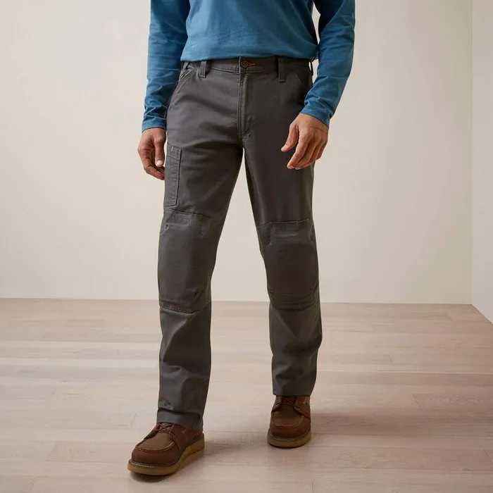 Men Pants and Shorts Ariat Rebar M5 Straight Made Tough Knee Guardian Straight Rebar Grey
