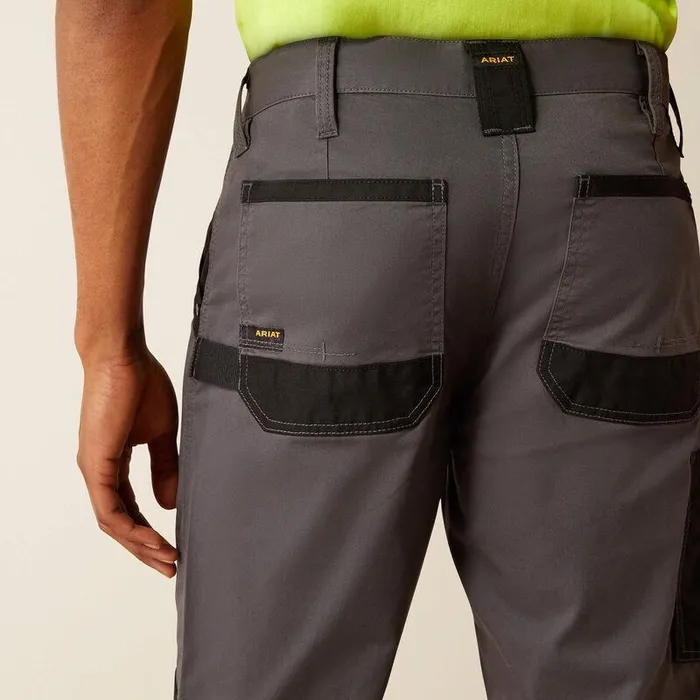 Men Pants and Shorts Ariat Rebar M7 Slim Cordura Twill Cargo Straight Pant Rebar Grey Men Pants and Shorts Ariat Rebar M7 Slim Cordura Twill Cargo Straight Pant Rebar Grey