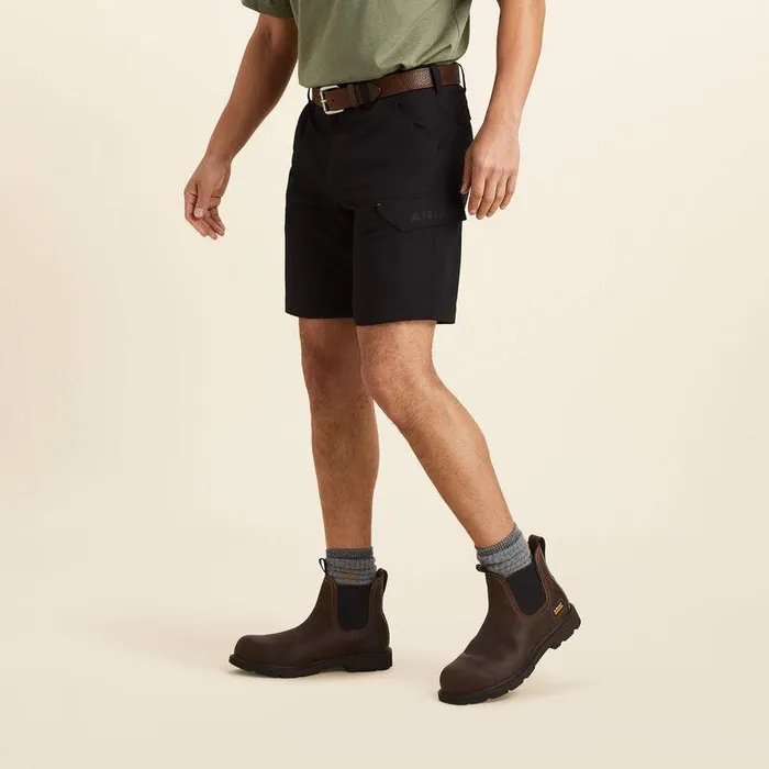 Men Pants and Shorts Ariat Rebar WorkFlow Ultralight Short Black
