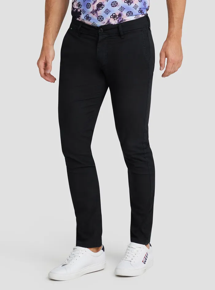 Men Pants and Shorts GUESS Black Daniel Slim Chino Pants Men Pants and Shorts GUESS Black Daniel Slim Chino Pants